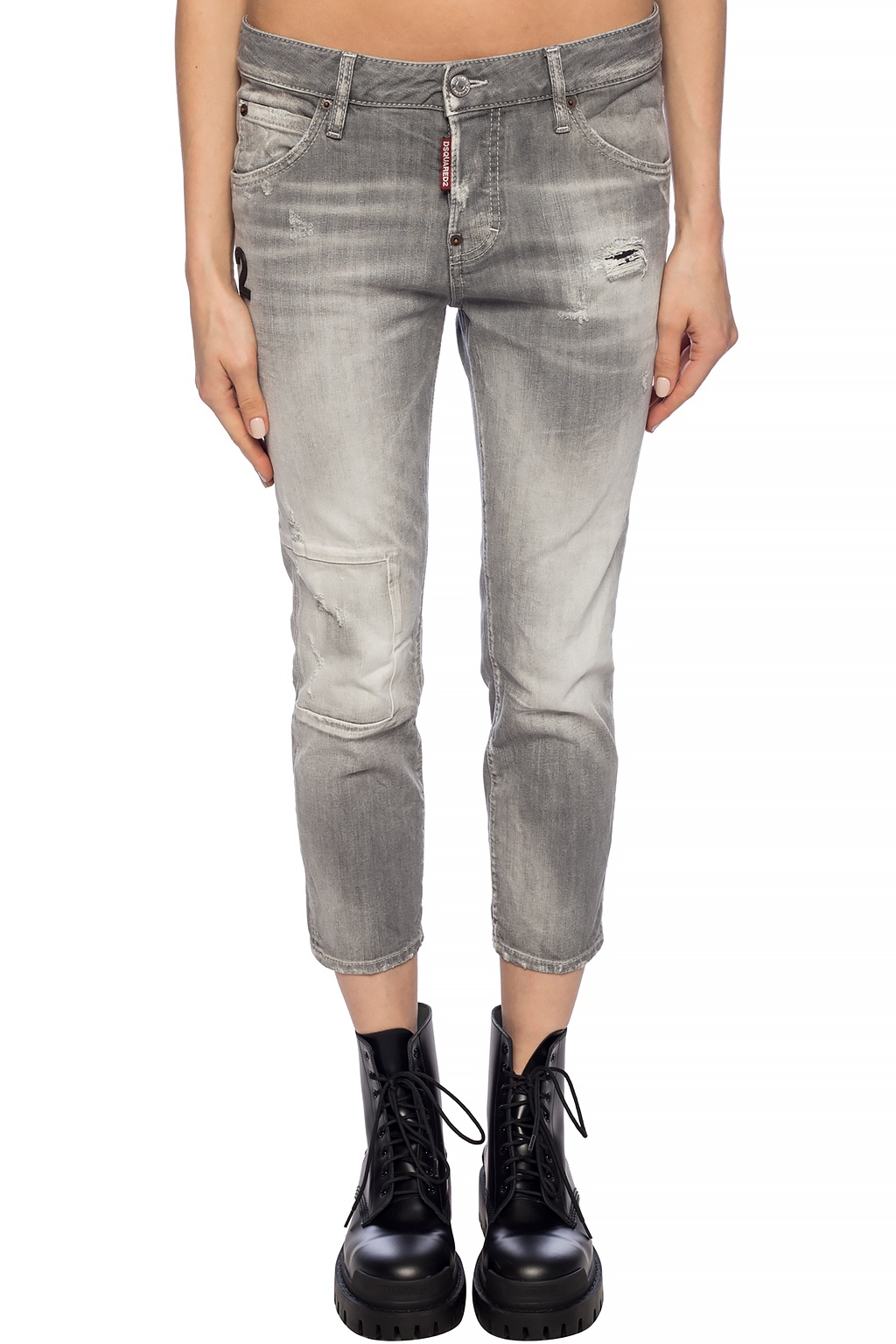 Grey 'Cool Girl Cropped Jean' jeans Dsquared2 - Vitkac Canada